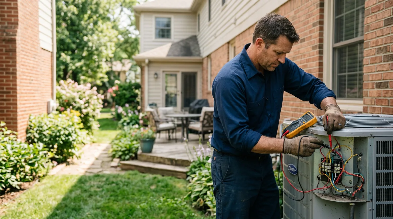 HVAC technician working near Tyrone, OK
